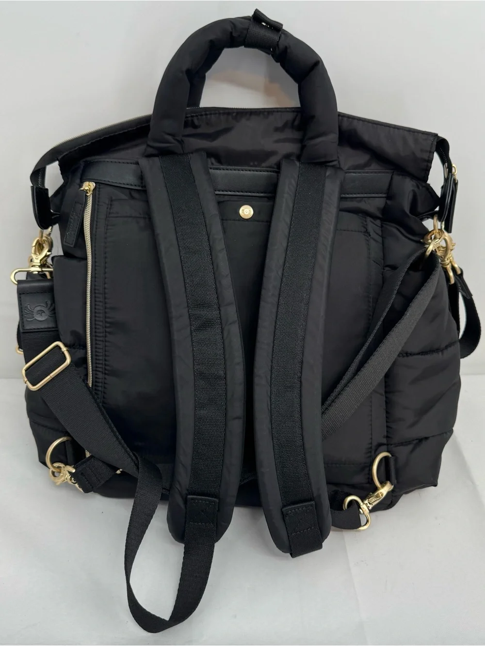 Itzy Ritzy Dream Convertible Diaper Bag - 14 Pockets & Changing Pad, Black
